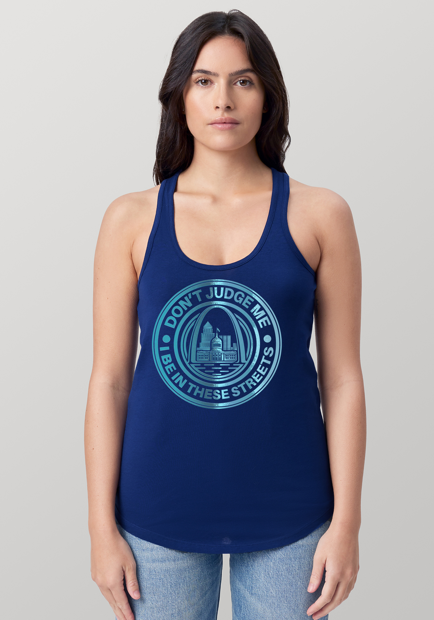 Blue Women's Racerback Tank - The Lou