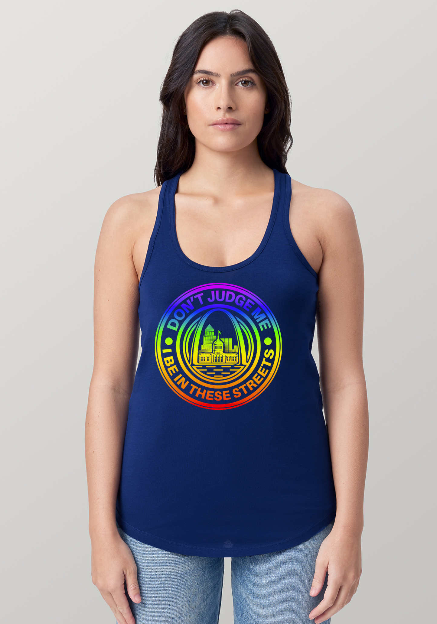 Blue Women's Racerback Tank - The Lou