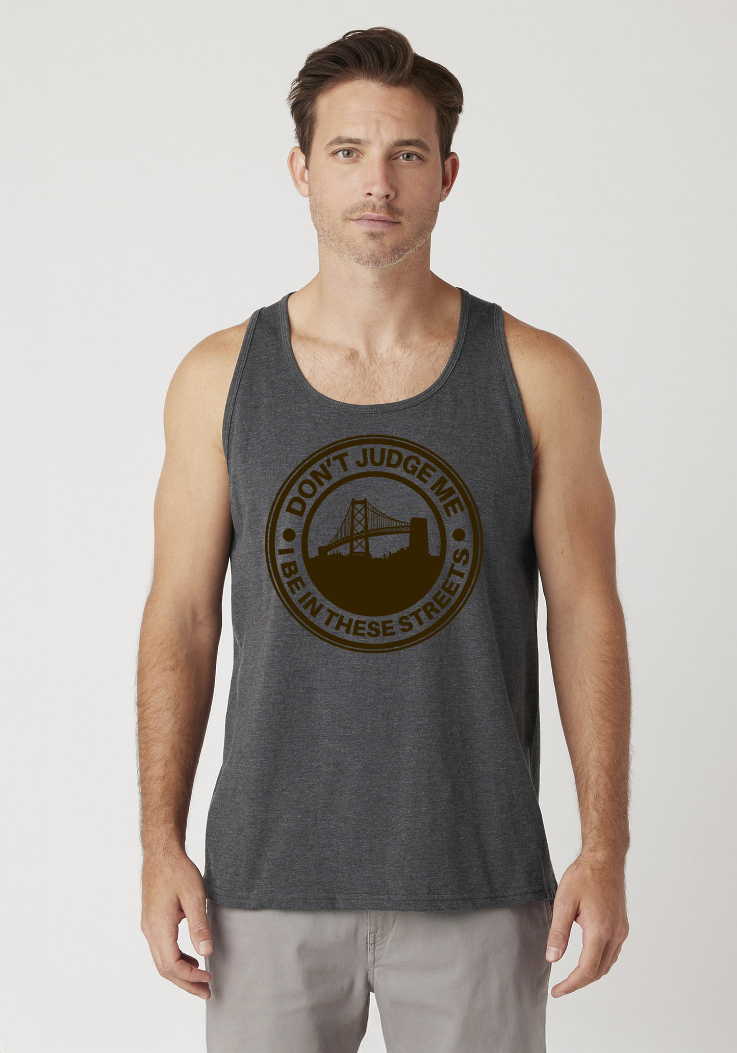 Charcoal Heather Men's Tank Top - The Town