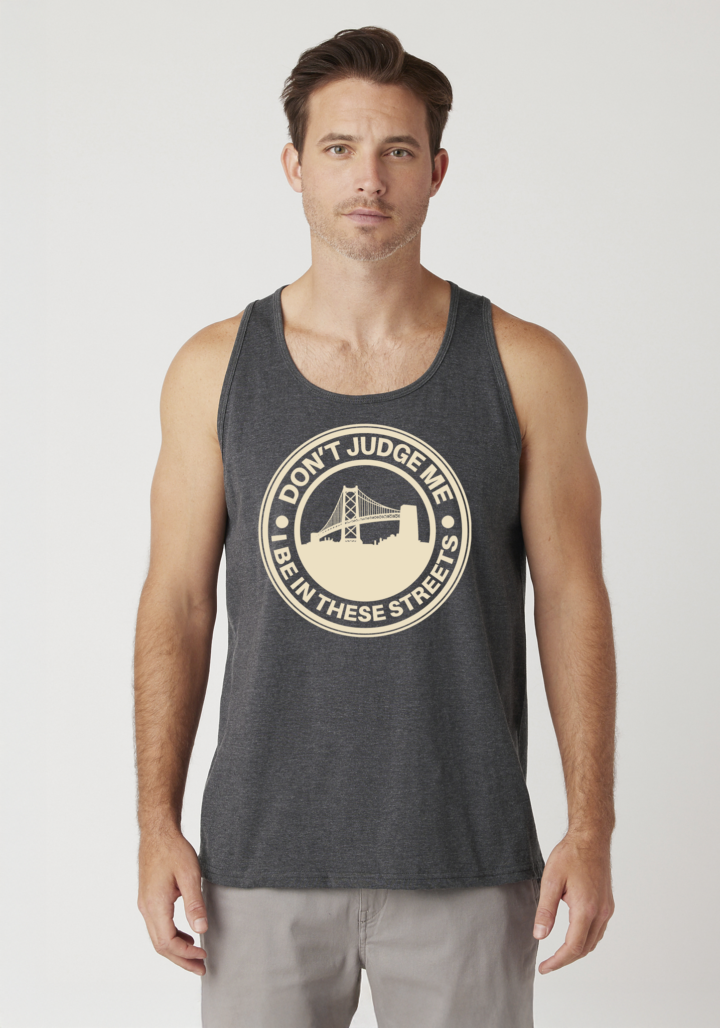 Charcoal Heather Men's Tank Top - The Town