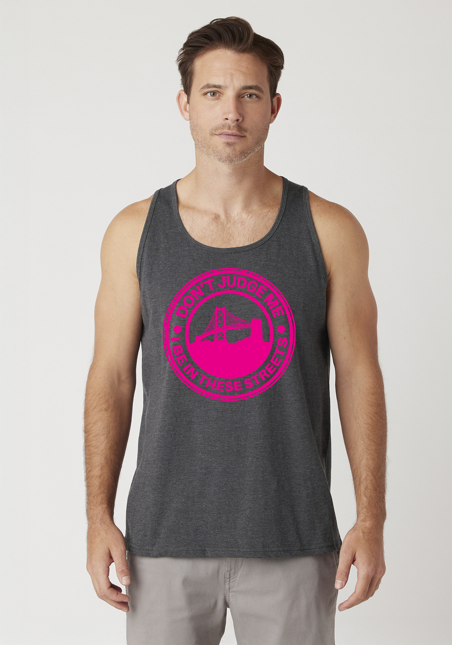 Charcoal Heather Men's Tank Top - The Town