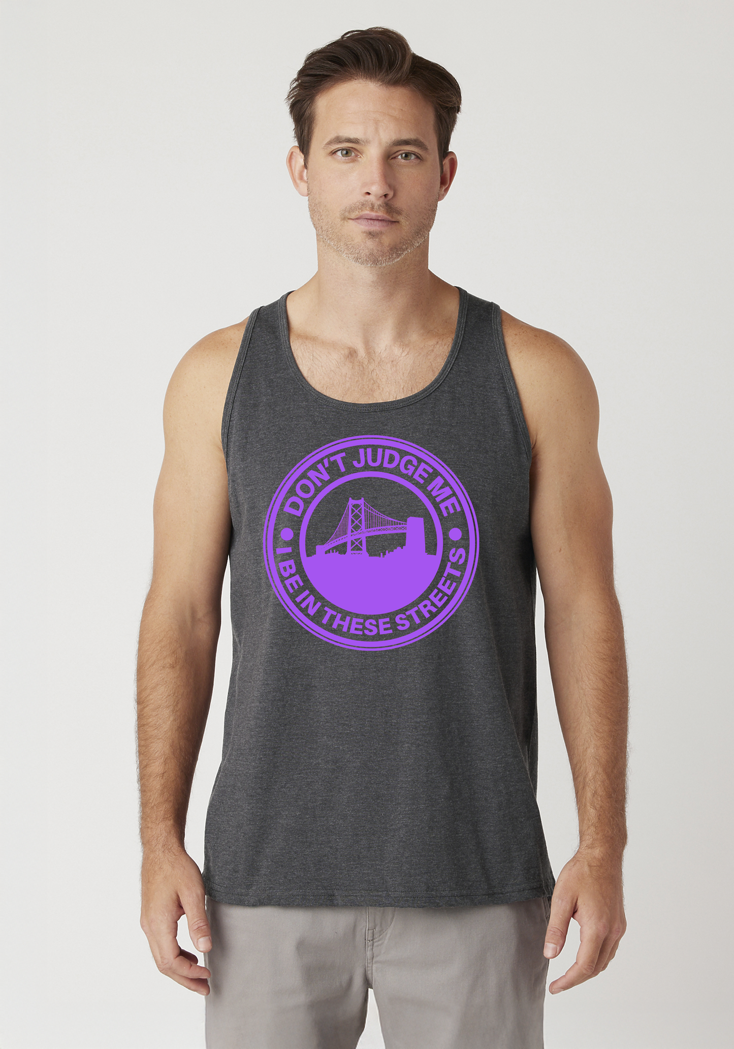Charcoal Heather Men's Tank Top - The Town