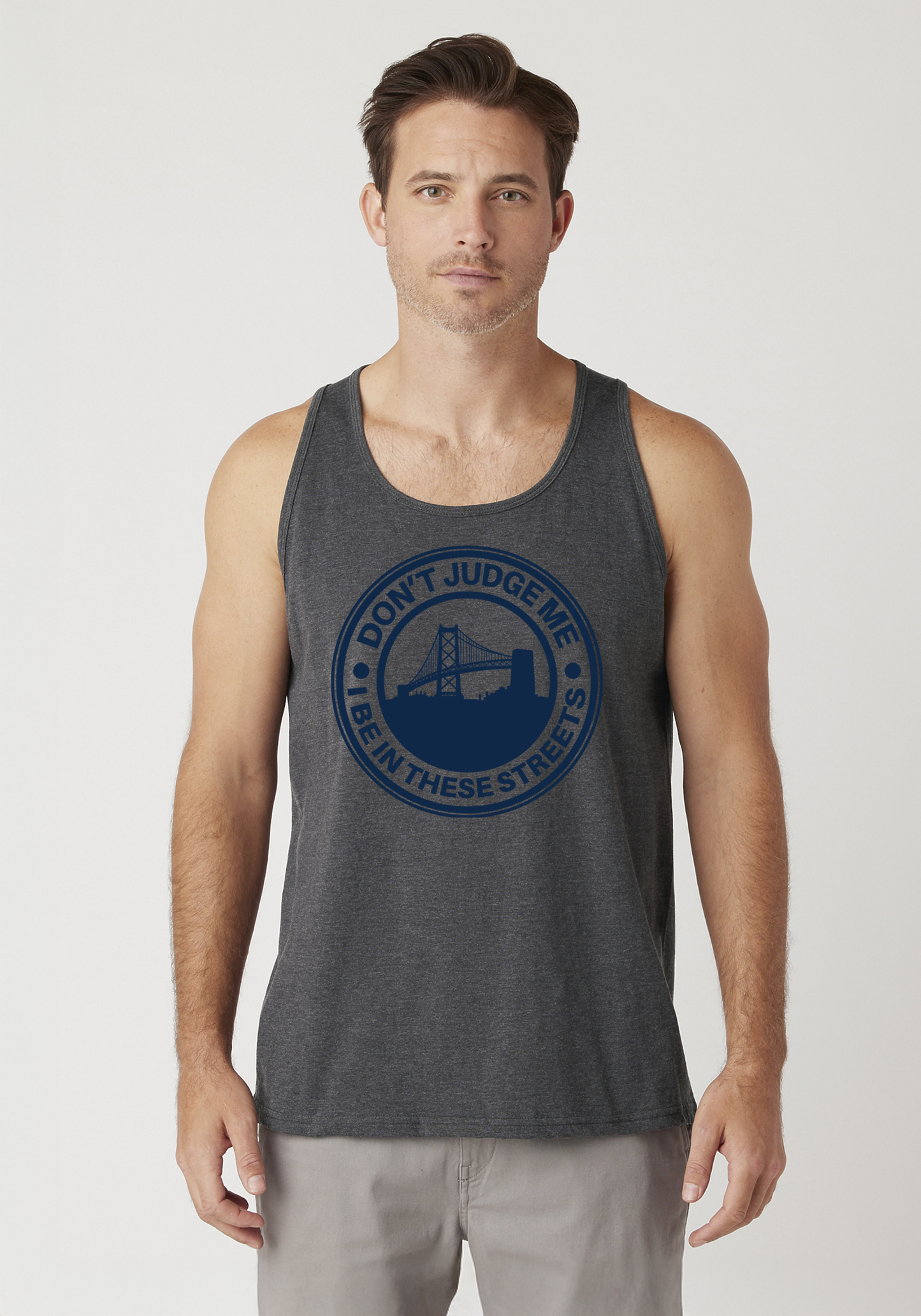 Charcoal Heather Men's Tank Top - The Town