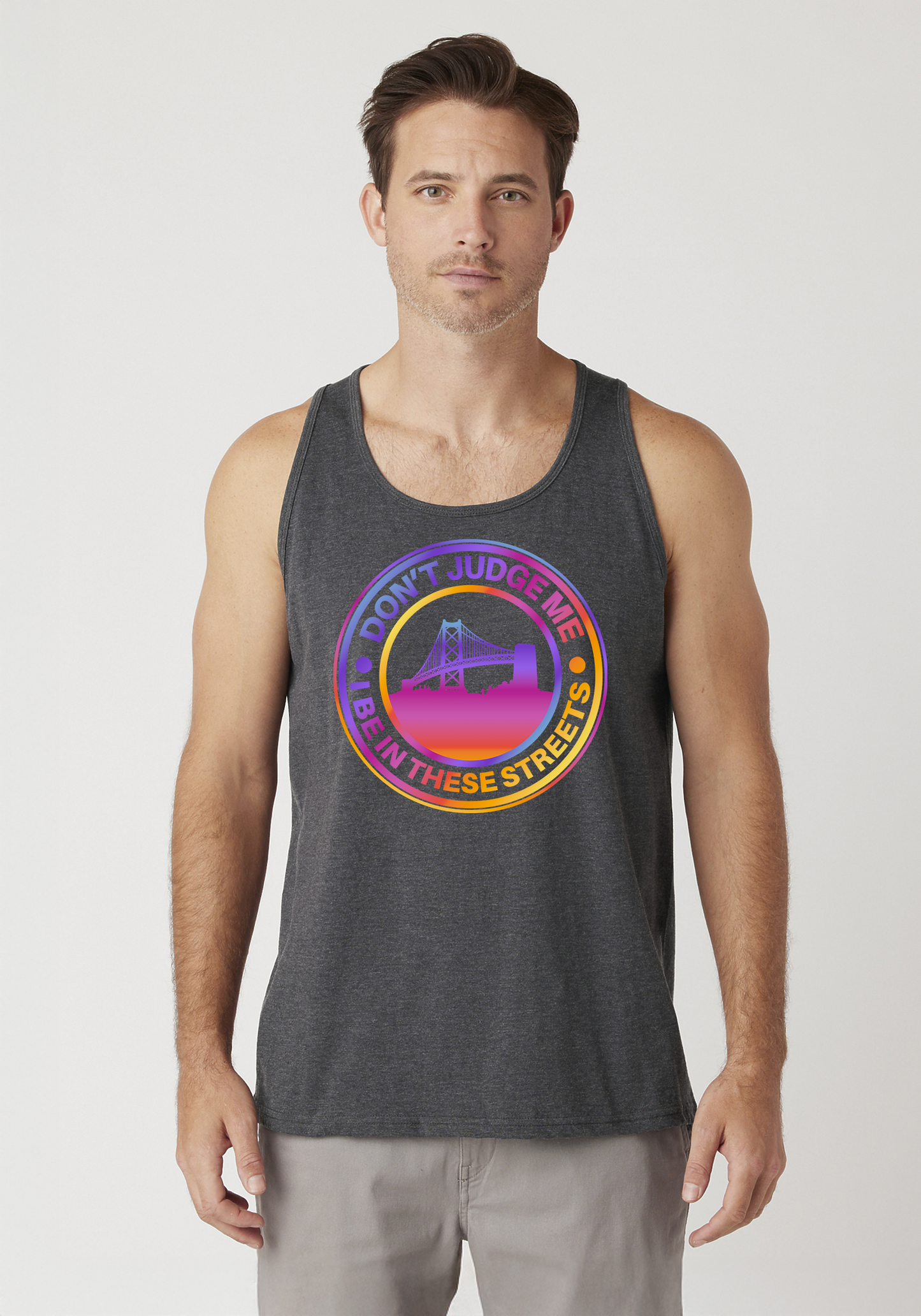 Charcoal Heather Men's Tank Top - The Town