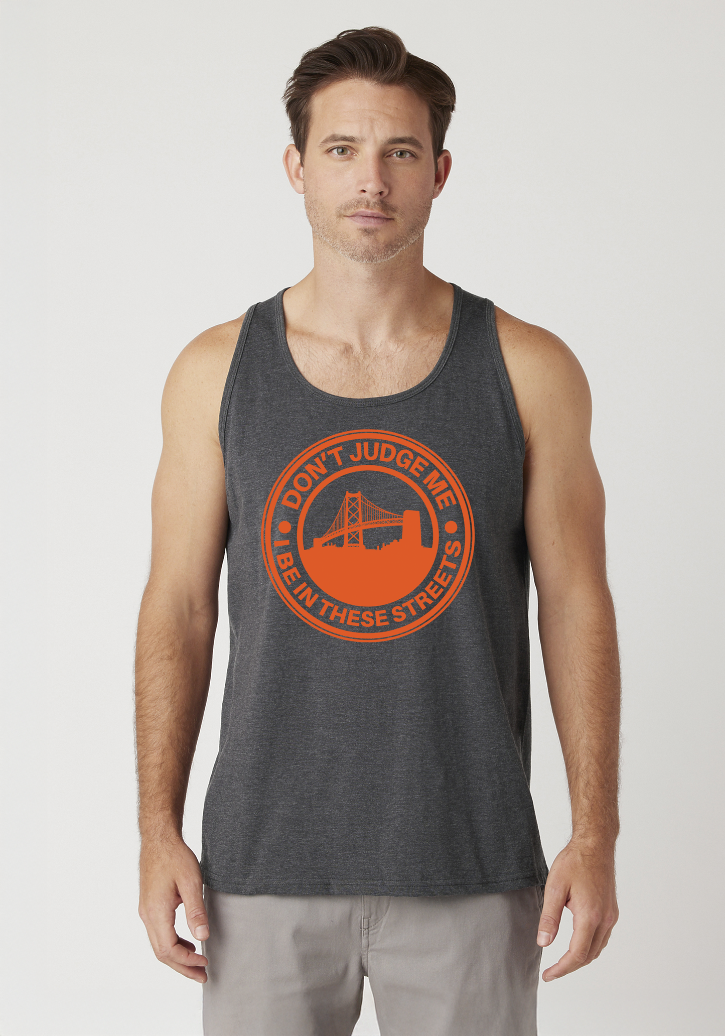 Charcoal Heather Men's Tank Top - The Town