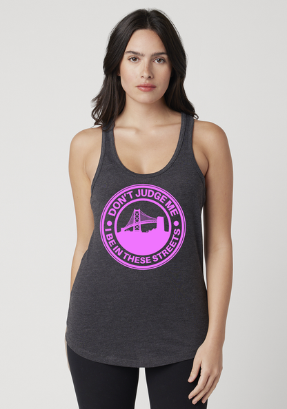 Charcoal Heather Women's Racerback Tank - The Town