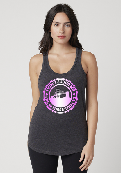 Charcoal Heather Women's Racerback Tank - The Town