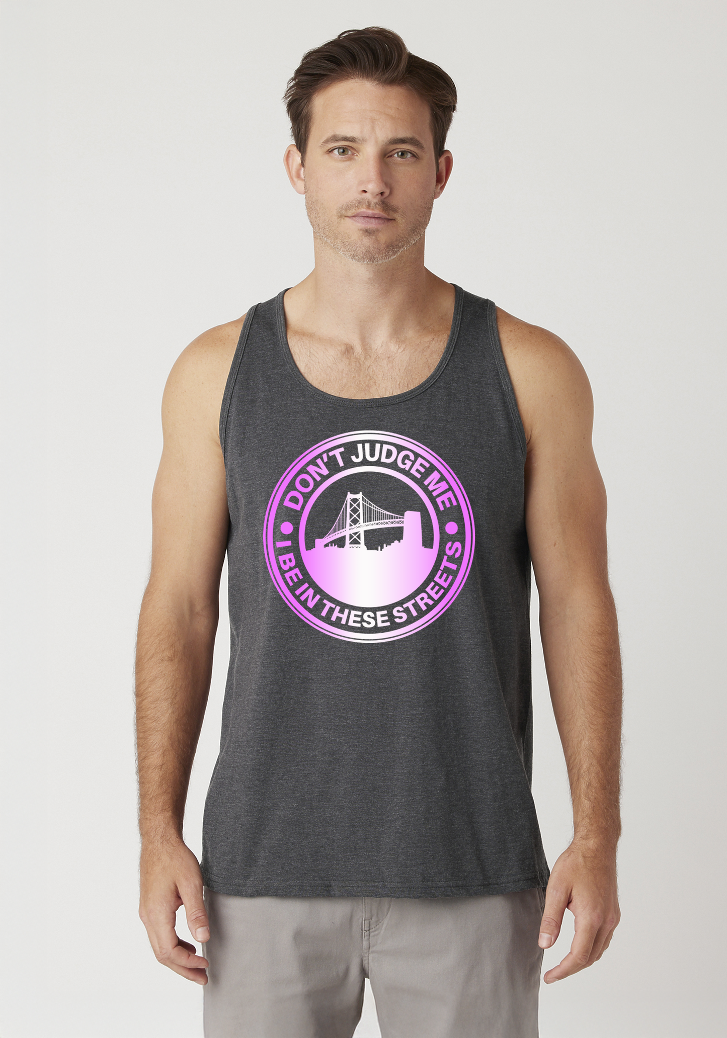 Charcoal Heather Men's Tank Top - The Town