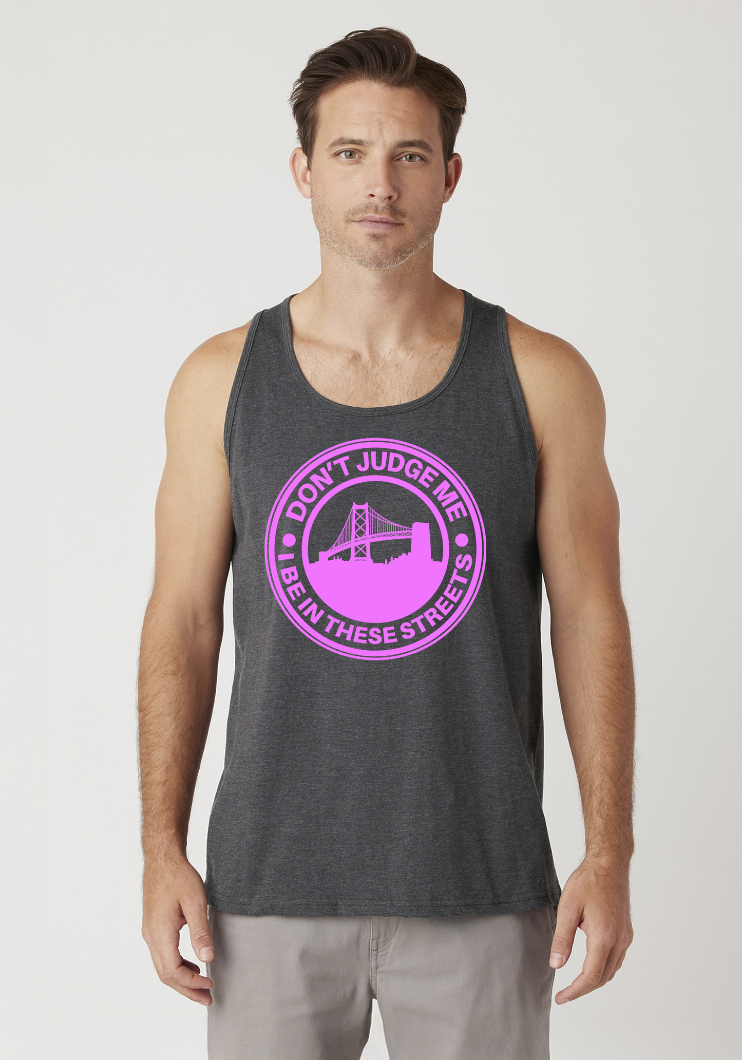 Charcoal Heather Men's Tank Top - The Town