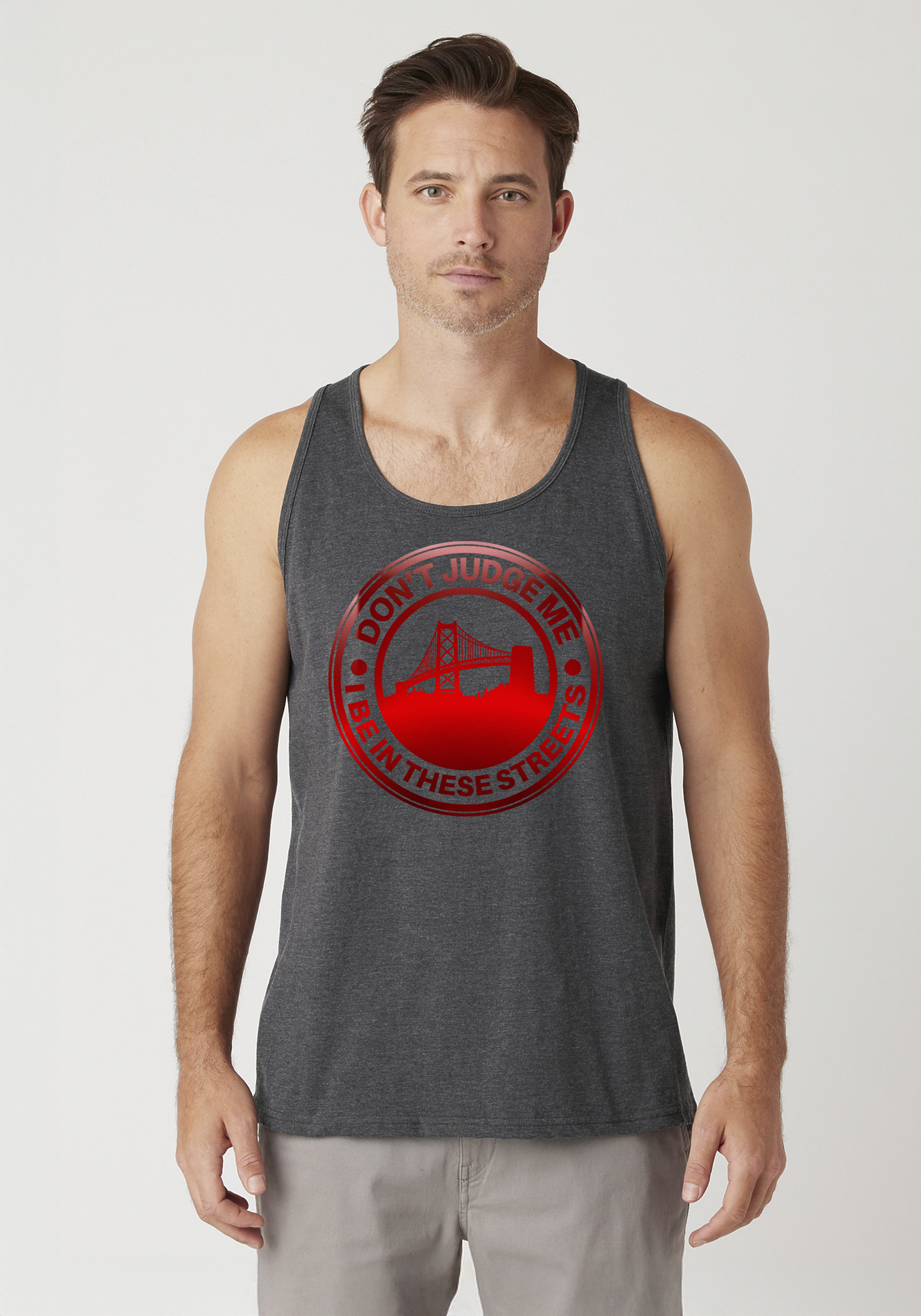Charcoal Heather Men's Tank Top - The Town