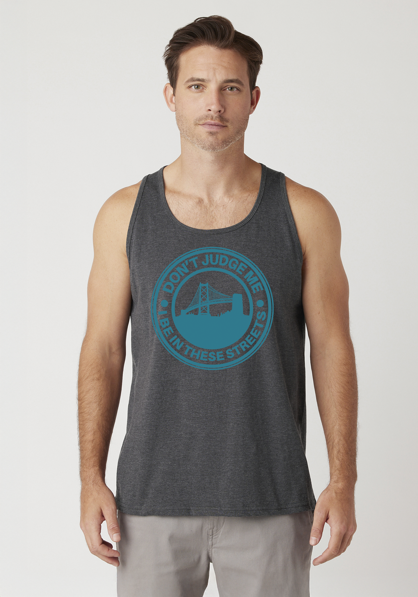 Charcoal Heather Men's Tank Top - The Town