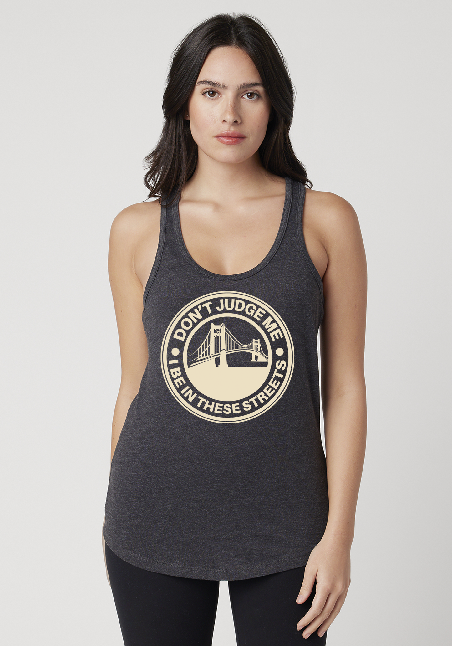Charcoal Heather Women's Racerback Tank - The Bay