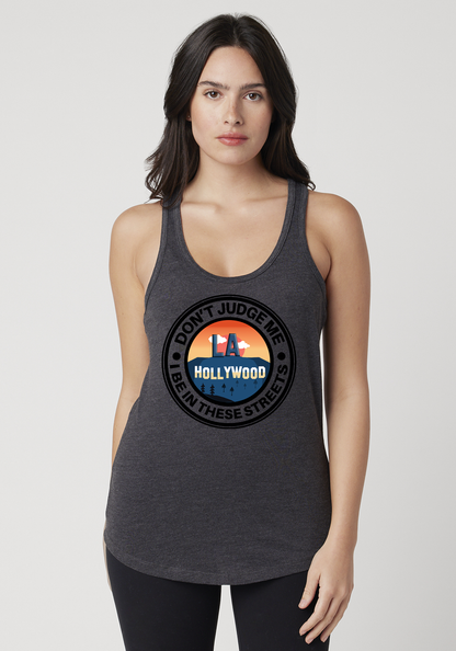Charcoal Heather Women's Racerback Tank - Hollywood
