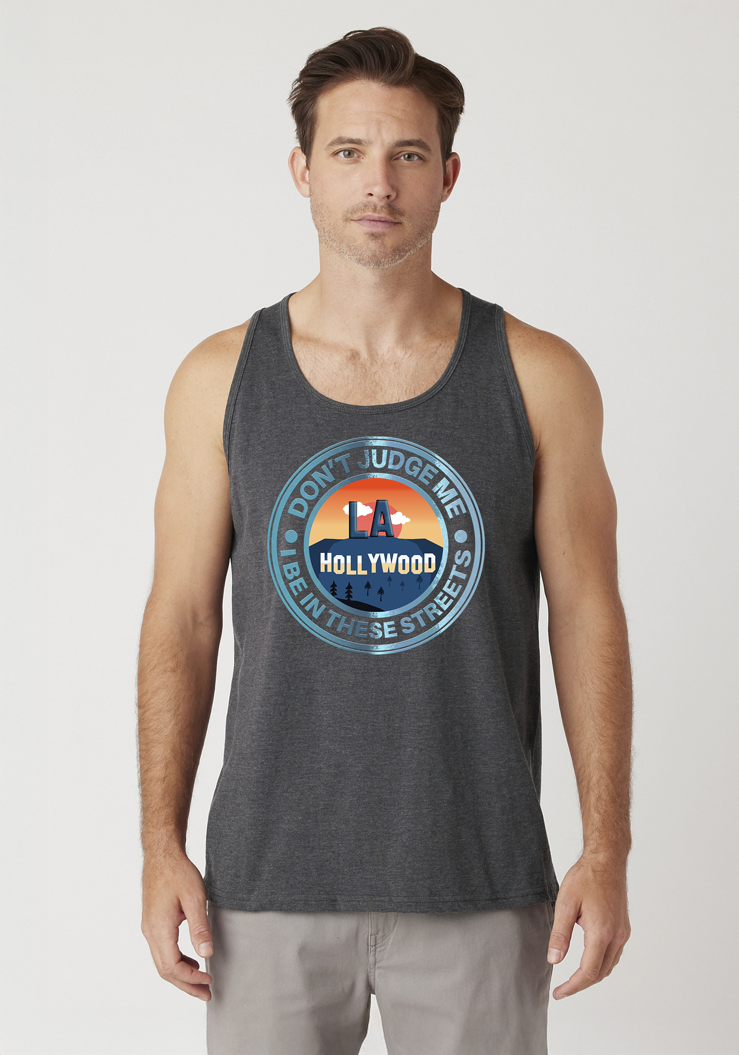 Charcoal Heather Men's Tank Top - Hollywood