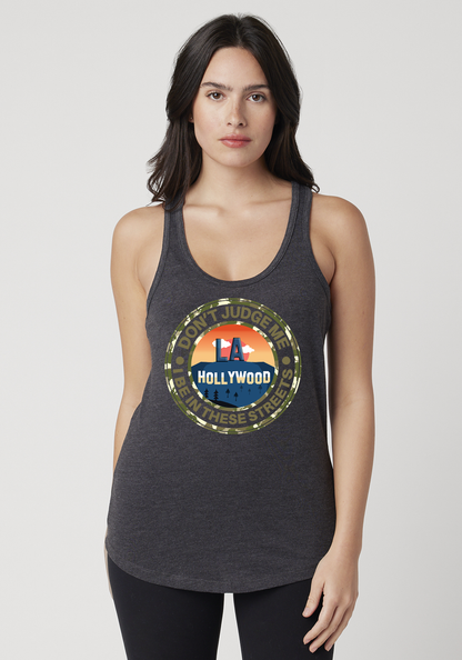 Charcoal Heather Women's Racerback Tank - Hollywood