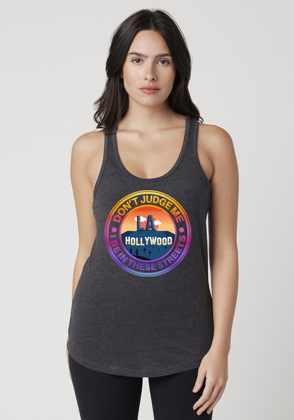 Charcoal Heather Women's Racerback Tank - Hollywood