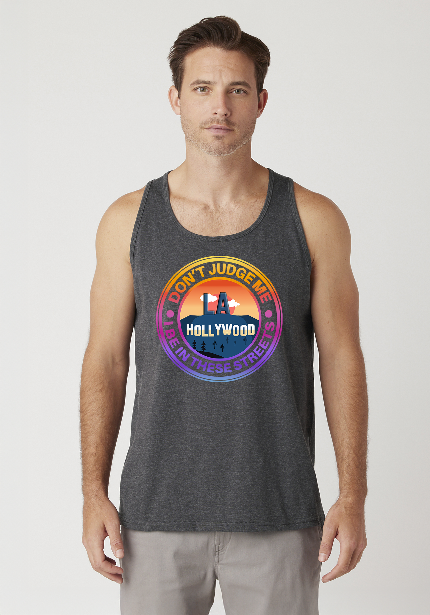 Charcoal Heather Men's Tank Top - Hollywood