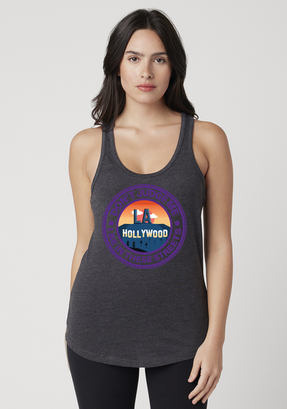 Charcoal Heather Women's Racerback Tank - Hollywood