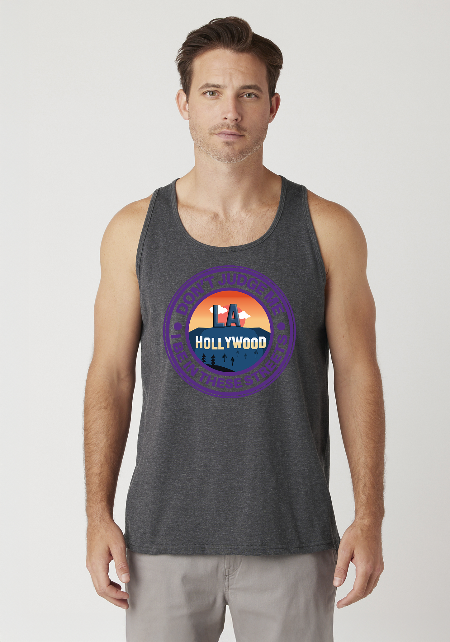 Charcoal Heather Men's Tank Top - Hollywood