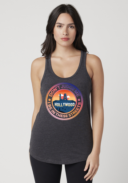Charcoal Heather Women's Racerback Tank - Hollywood