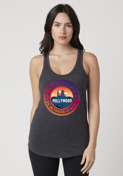 Charcoal Heather Women's Racerback Tank - Hollywood