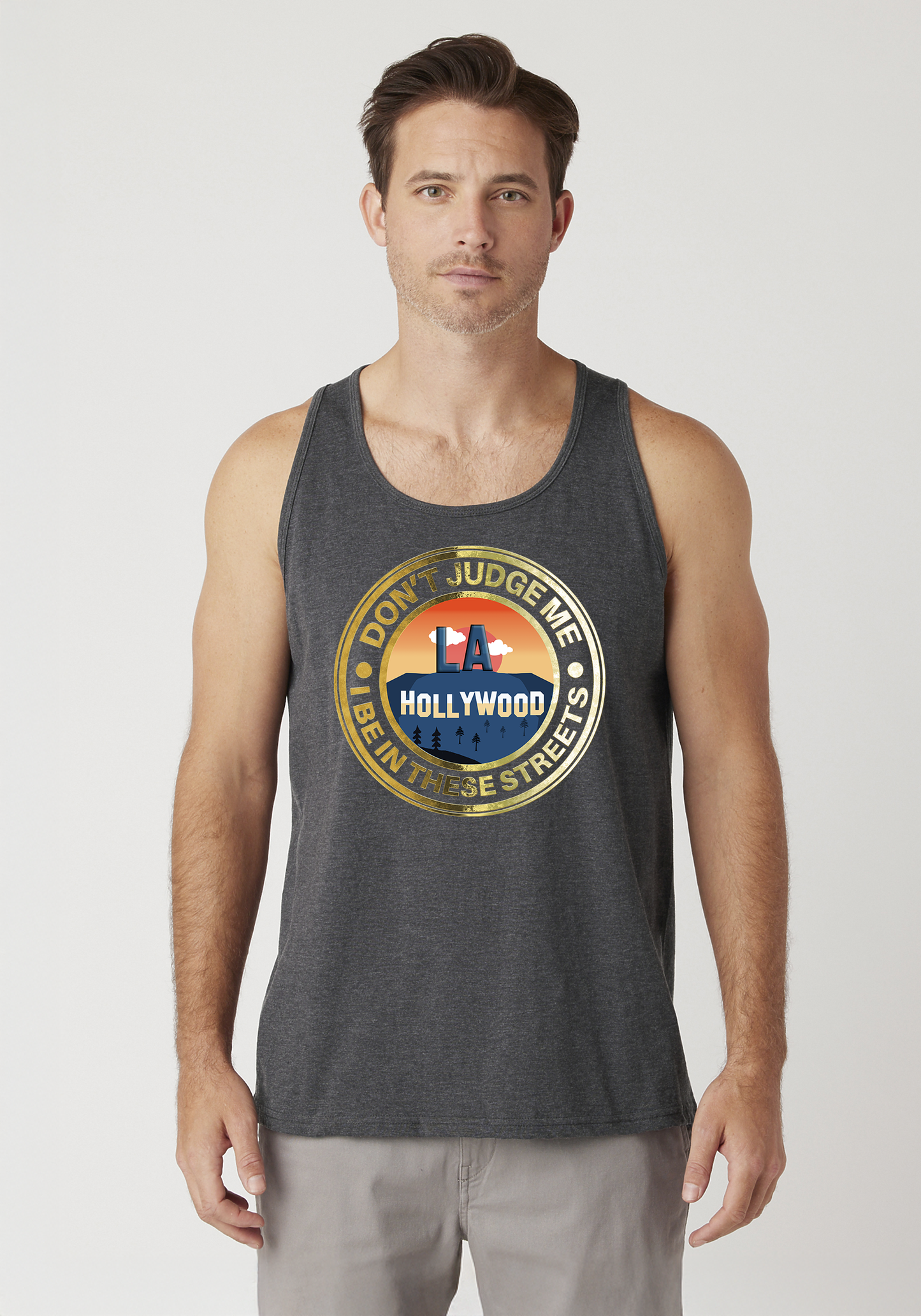 Charcoal Heather Men's Tank Top - Hollywood