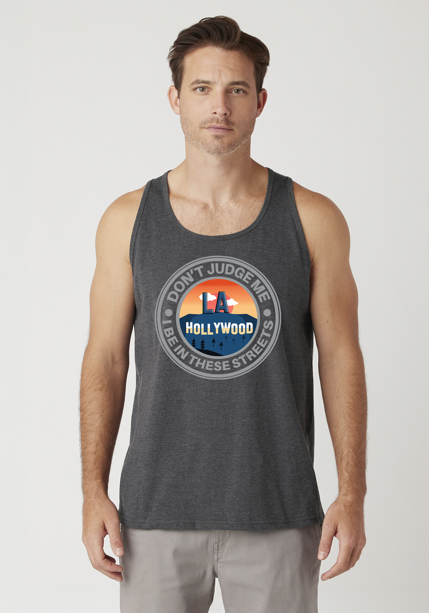 Charcoal Heather Men's Tank Top - Hollywood