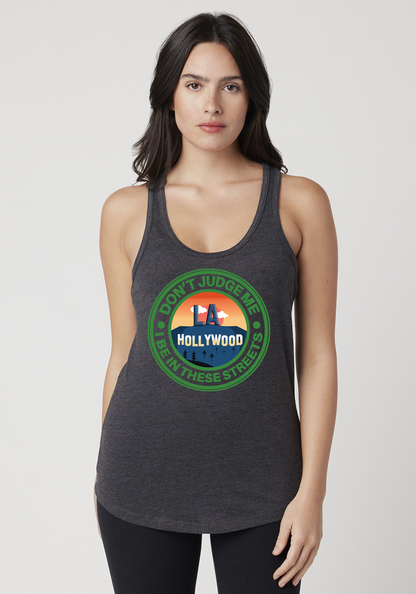 Charcoal Heather Women's Racerback Tank - Hollywood