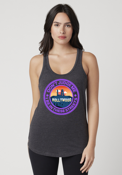 Charcoal Heather Women's Racerback Tank - Hollywood