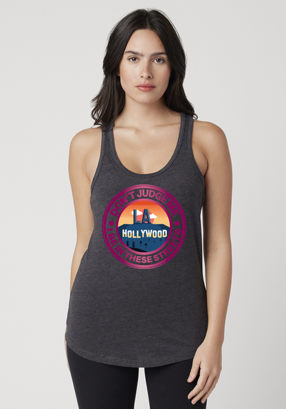 Charcoal Heather Women's Racerback Tank - Hollywood