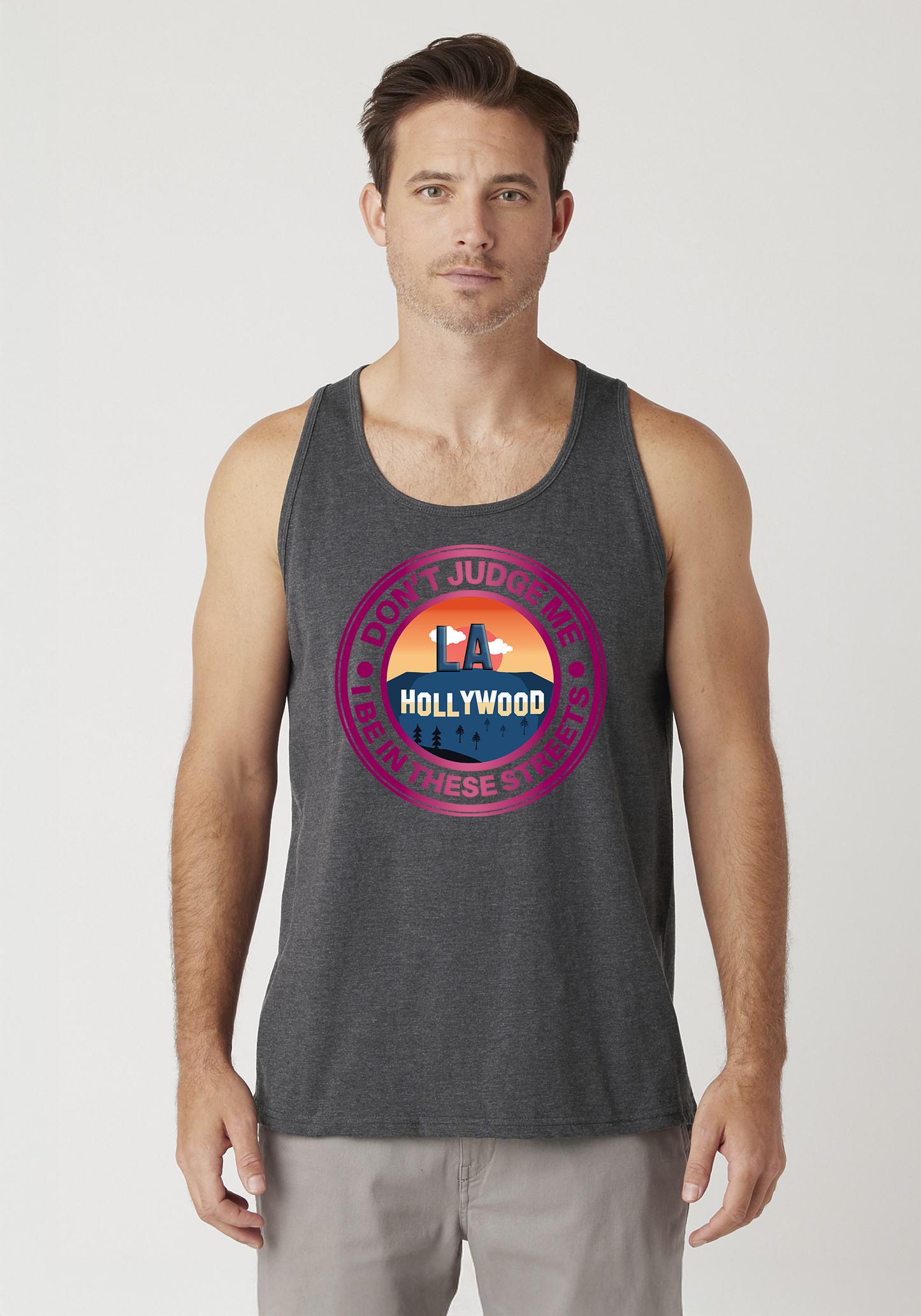 Charcoal Heather Men's Tank Top - Hollywood