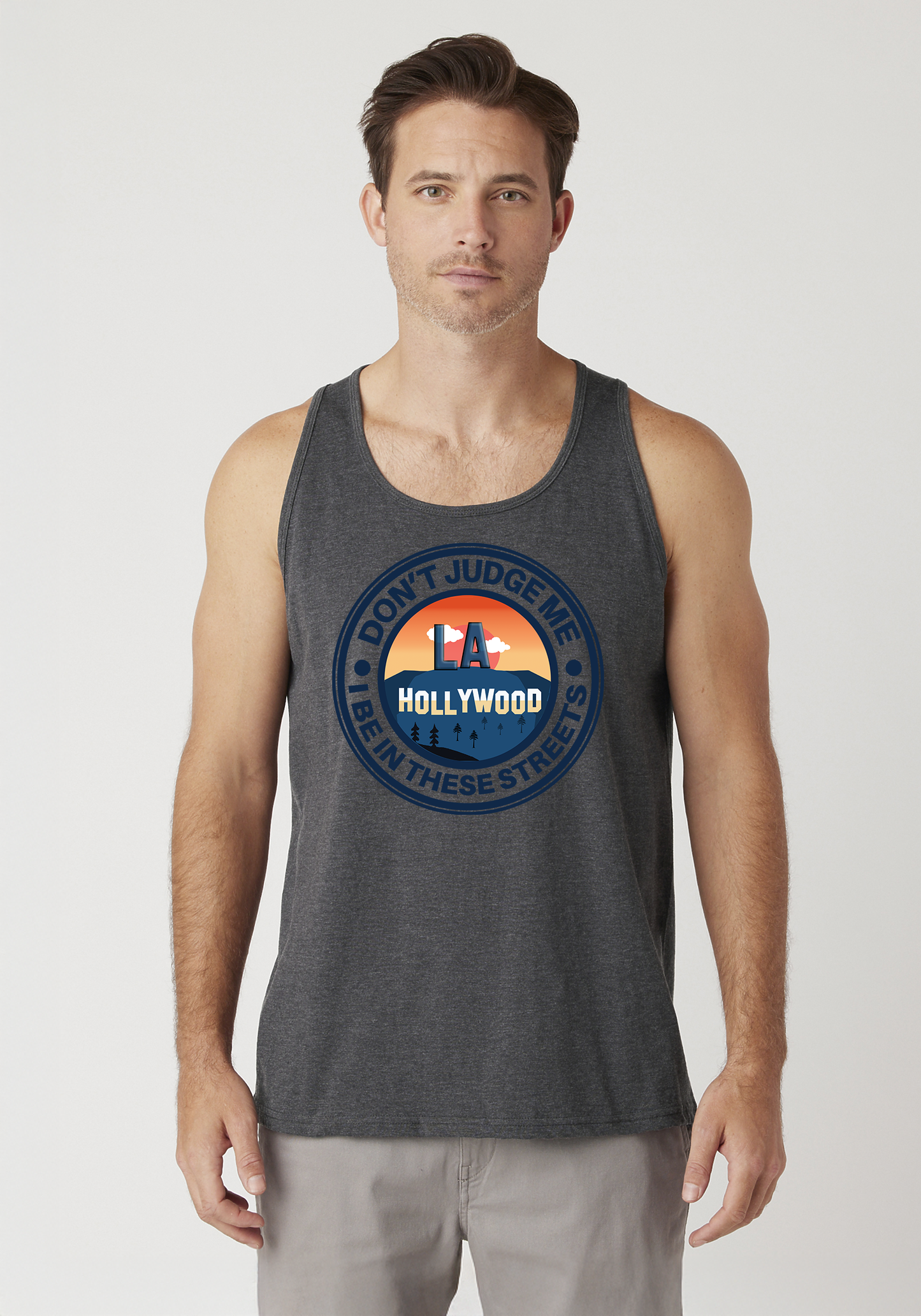 Charcoal Heather Men's Tank Top - Hollywood