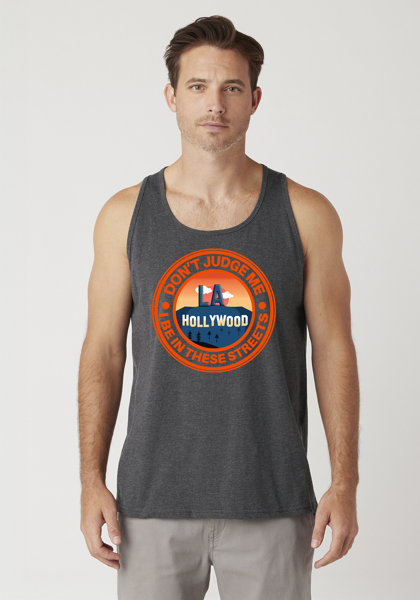 Charcoal Heather Men's Tank Top - Hollywood