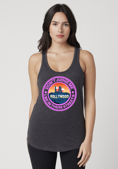 Charcoal Heather Women's Racerback Tank - Hollywood