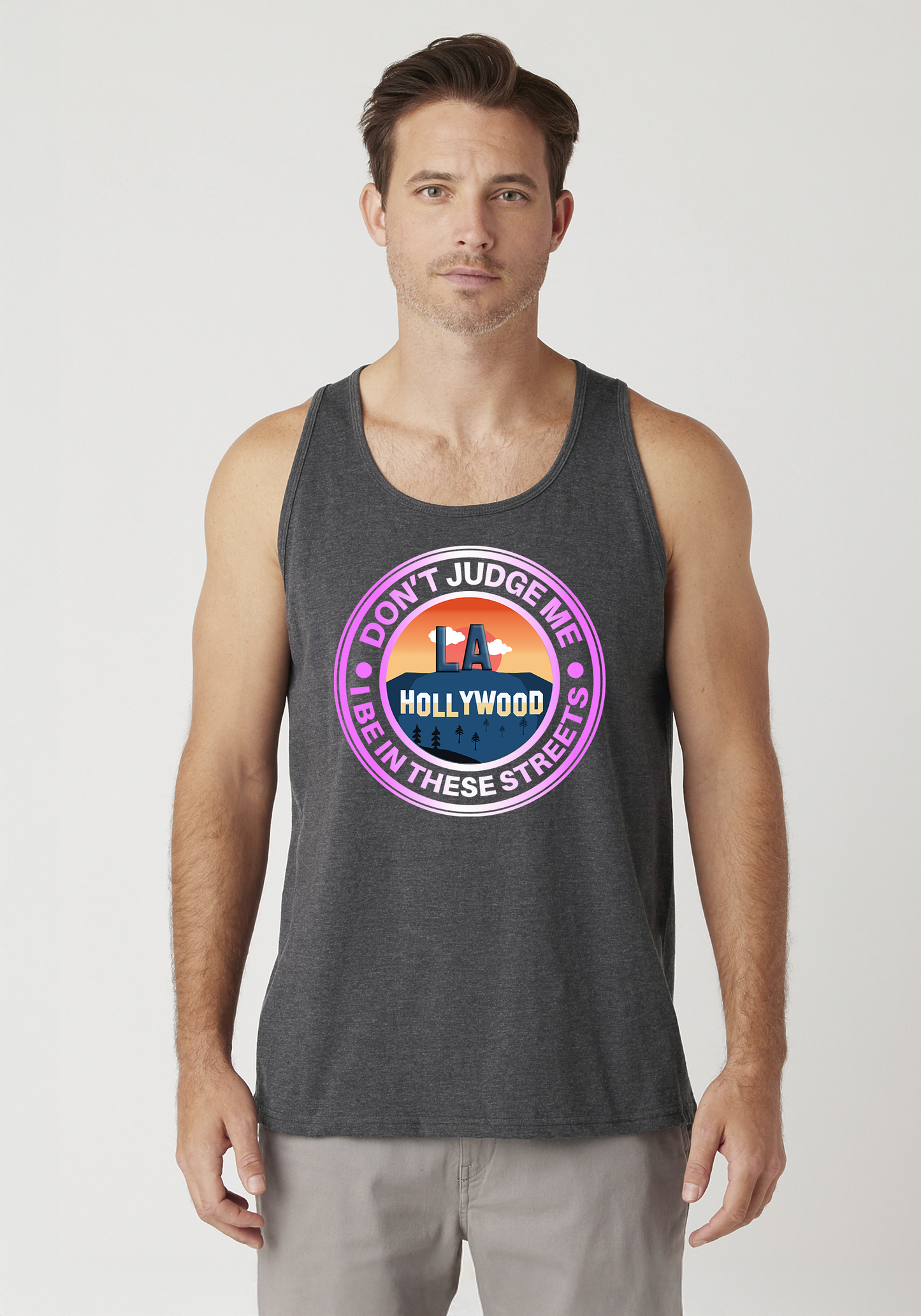 Charcoal Heather Men's Tank Top - Hollywood