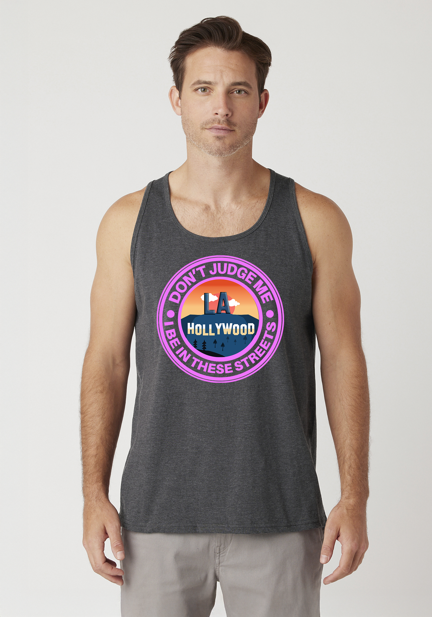 Charcoal Heather Men's Tank Top - Hollywood
