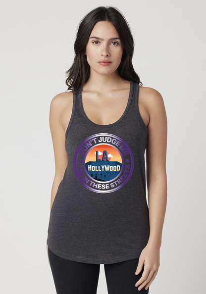 Charcoal Heather Women's Racerback Tank - Hollywood