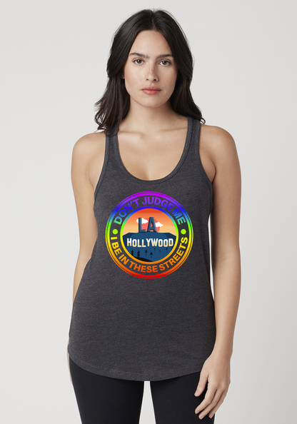 Charcoal Heather Women's Racerback Tank - Hollywood