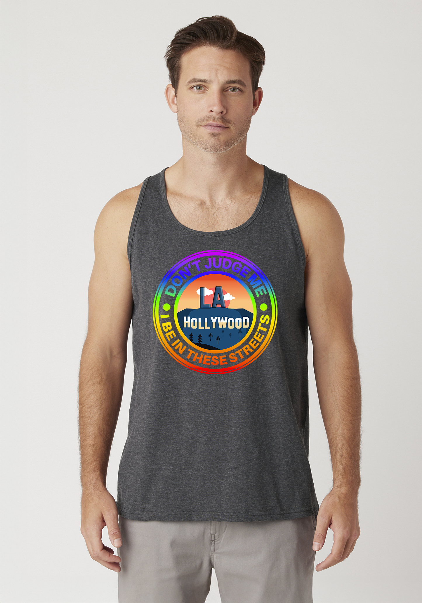 Charcoal Heather Men's Tank Top - Hollywood