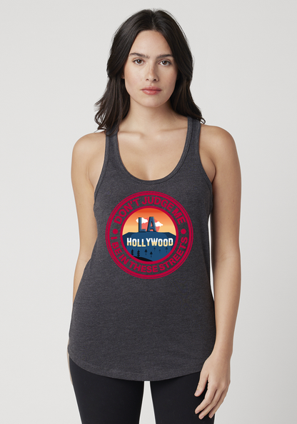 Charcoal Heather Women's Racerback Tank - Hollywood
