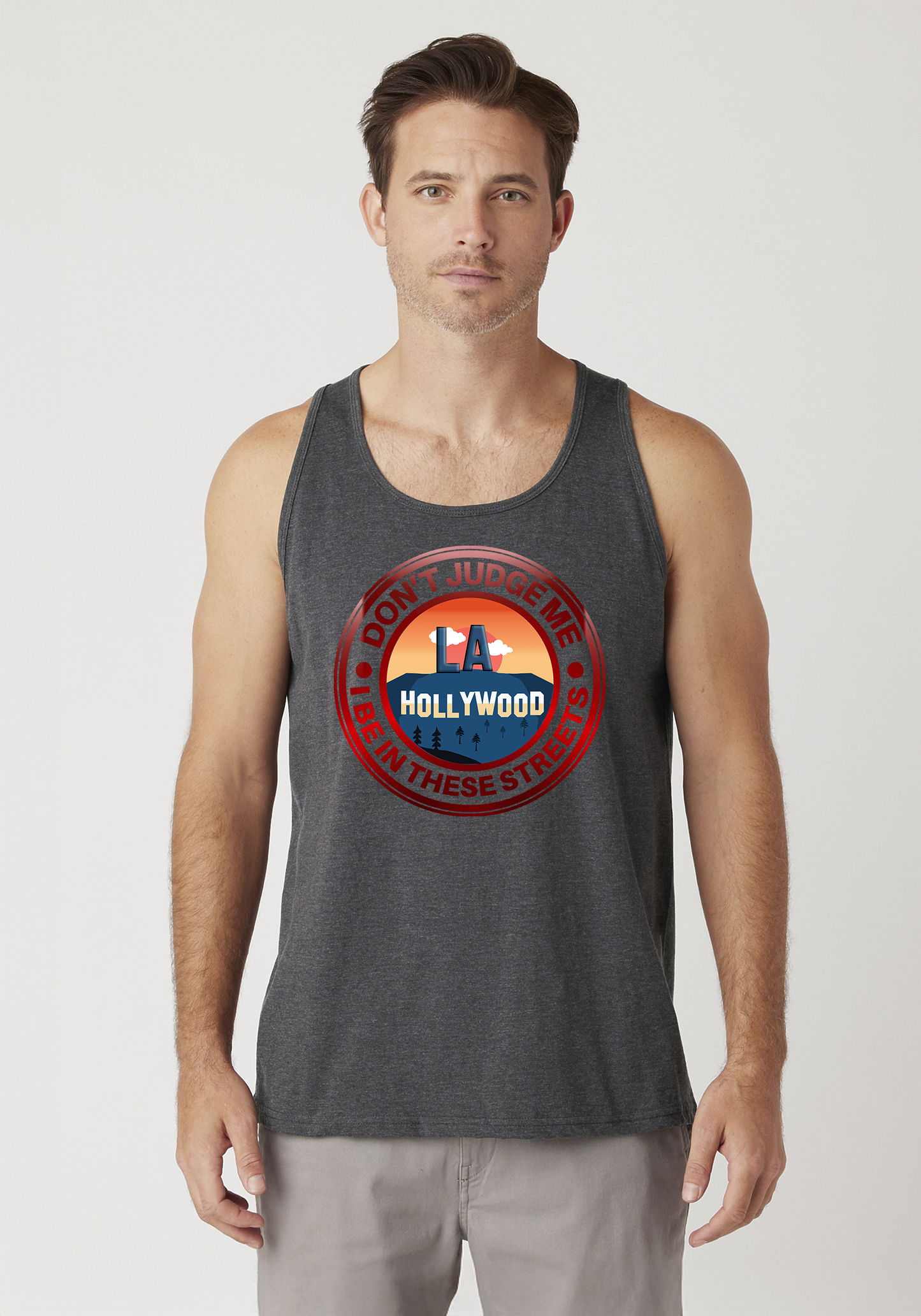 Charcoal Heather Men's Tank Top - Hollywood