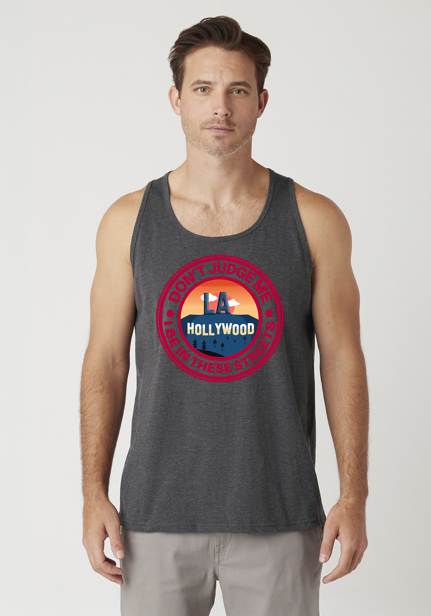Charcoal Heather Men's Tank Top - Hollywood
