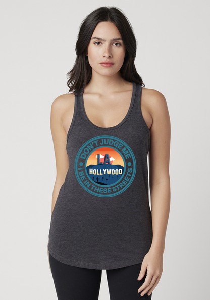 Charcoal Heather Women's Racerback Tank - Hollywood