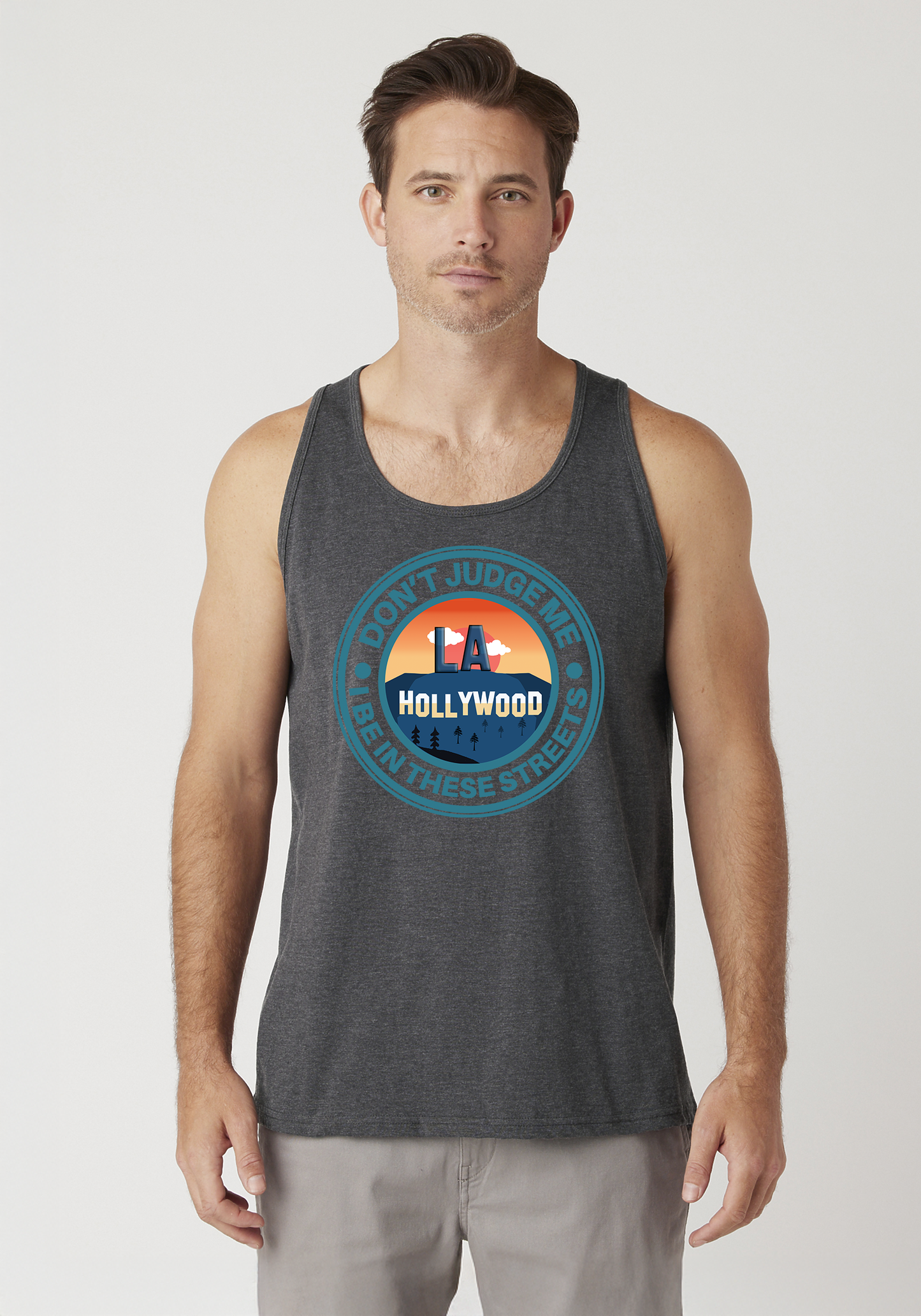 Charcoal Heather Men's Tank Top - Hollywood