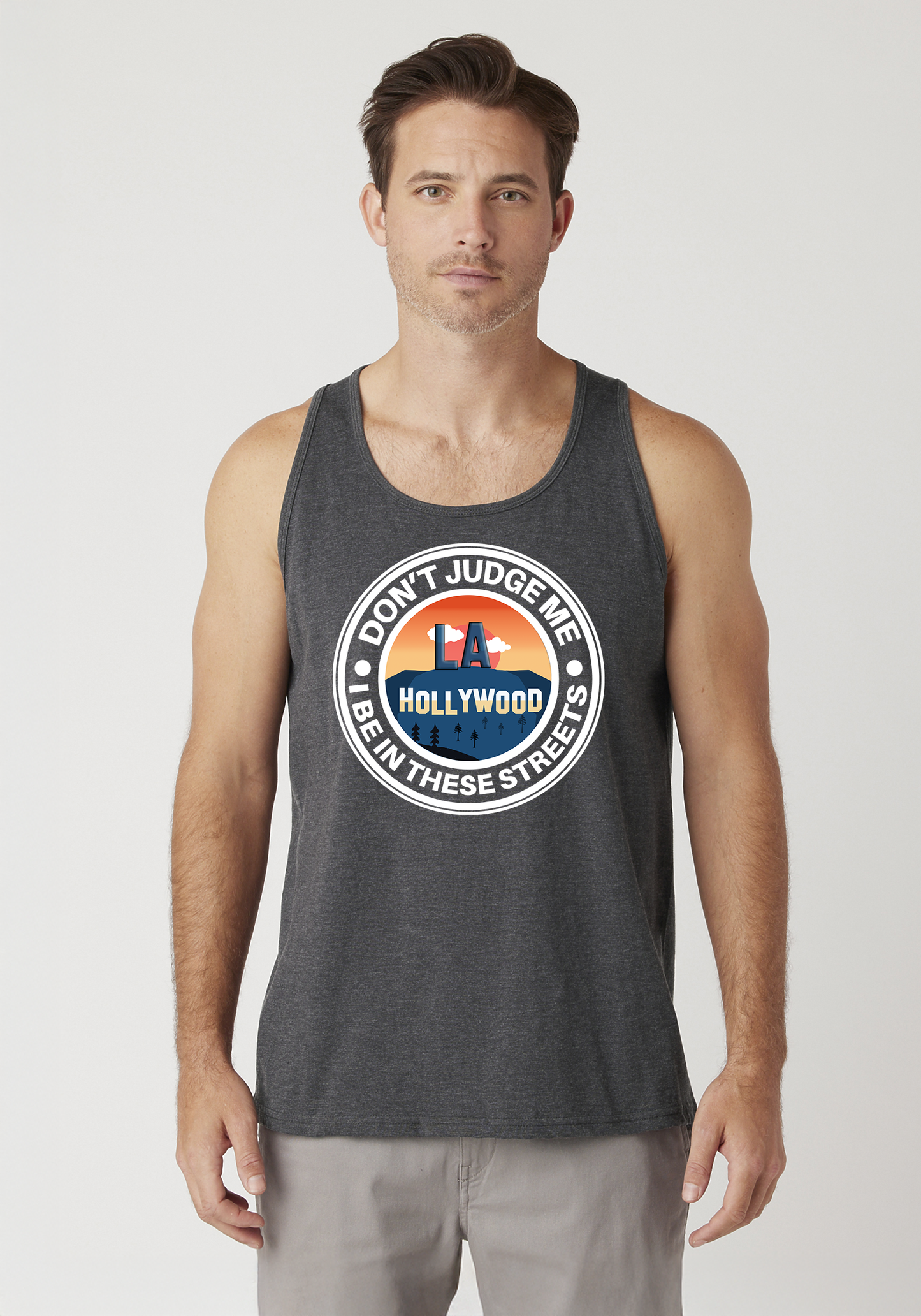 Charcoal Heather Men's Tank Top - Hollywood