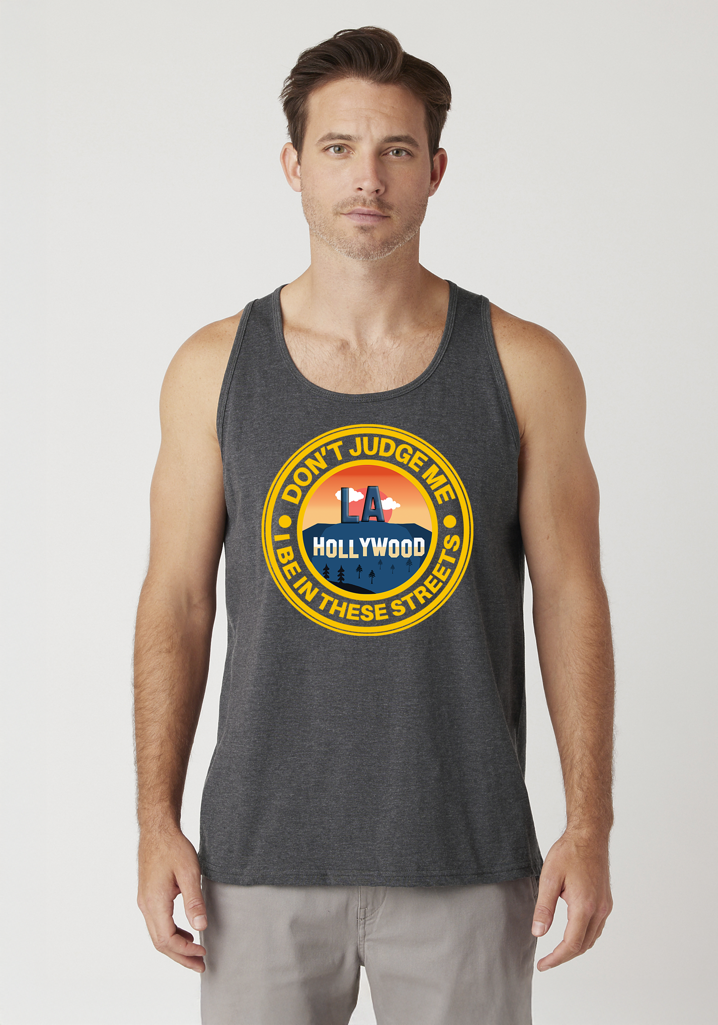 Charcoal Heather Men's Tank Top - Hollywood
