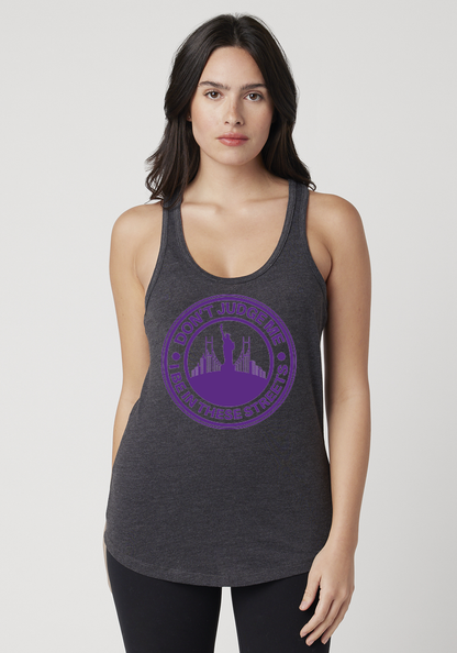 Charcoal Heather Women's Racerback Tank - The City