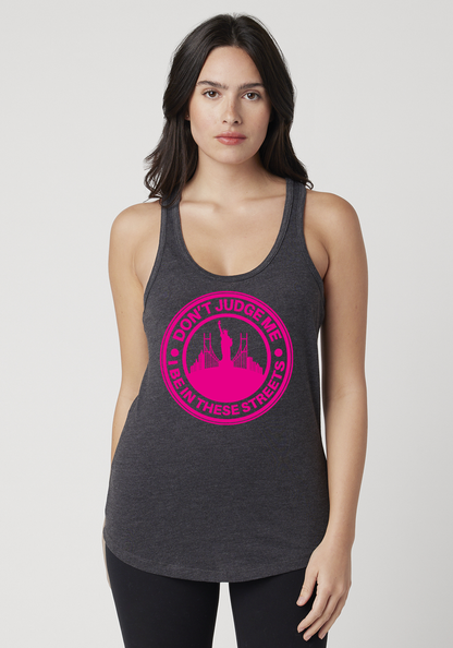 Charcoal Heather Women's Racerback Tank - The City