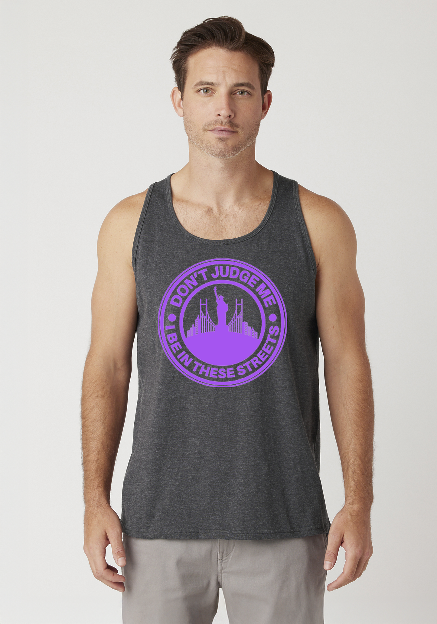 Charcoal Heather Men's Tank Top - The City