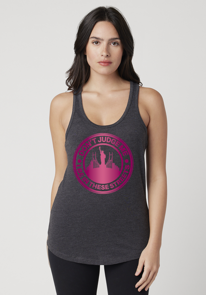 Charcoal Heather Women's Racerback Tank - The City